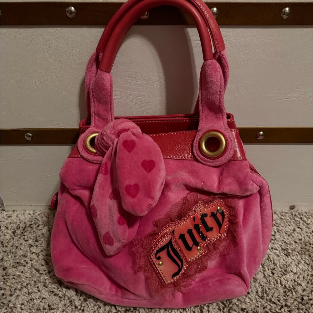 RARE Vintage/Y2K Juicy Couture Hot Pink Mini Tote